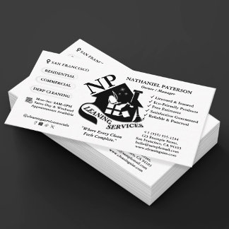 Tarjeta De Visita Logotipo de Monograma Simple Moderno Servicios de