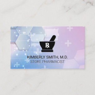 Tarjeta De Visita Logotipo de mortero   Farmacéutico   Salud Medicin