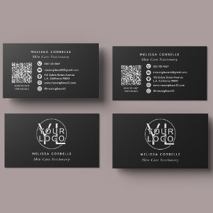 Tarjeta De Visita Logotipo de negocio de código QR de redes sociales