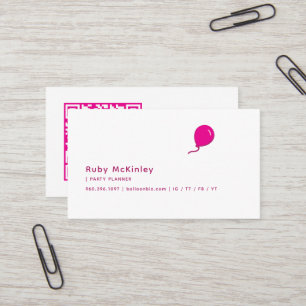 Tarjeta De Visita Logotipo de negocio de globos Código QR