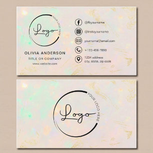 Tarjeta De Visita Logotipo de Negocio de Opalo para Redes Sociales P