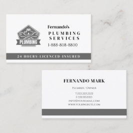 Tarjeta De Visita Logotipo de negocio de servicio de fontanería prof