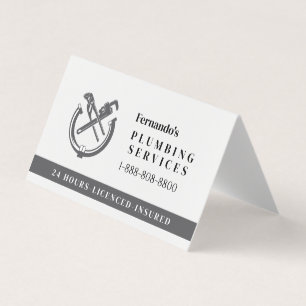 Tarjeta De Visita Logotipo de negocio de servicio de fontanería prof