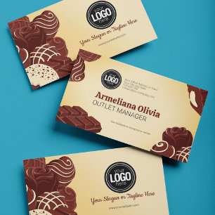 Tarjeta De Visita Logotipo de negocio personalizado   Compañía de ch