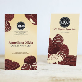 Tarjeta De Visita Logotipo de negocio personalizado | Compañía de ch