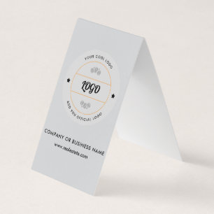 Tarjeta De Visita Logotipo de negocio redondo simple y texto persona