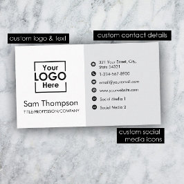 Tarjeta De Visita Logotipo de negocios moderno Minimalista sencillo