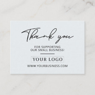Tarjeta De Visita Logotipo de Negros y Gris de Negocios Gracias por
