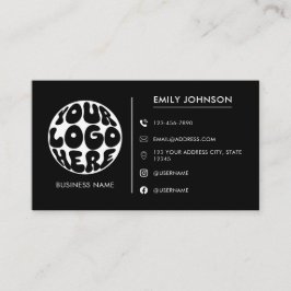 Tarjeta De Visita Logotipo de nombre personalizado minimalista moder
