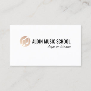 Tarjeta De Visita Logotipo de nota musical Gold