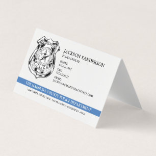 Tarjeta De Visita Logotipo de oficial de la fuerza del departamento