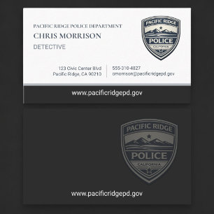 Tarjeta De Visita Logotipo de oficial de policía