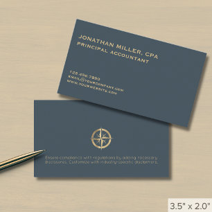 Tarjeta De Visita Logotipo de oro gris Minimalista simple
