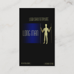 Tarjeta De Visita Logotipo de oro simple para hombre gigante