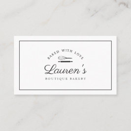 Tarjeta De Visita Logotipo de Panadería de Estilo Clásico Horneado c