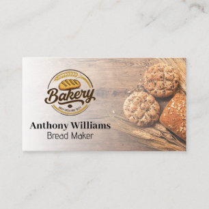 Tarjeta De Visita Logotipo de panadería Hogazas de pan
