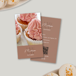 Tarjeta De Visita Logotipo de panadería Monograma Pastel de reposter