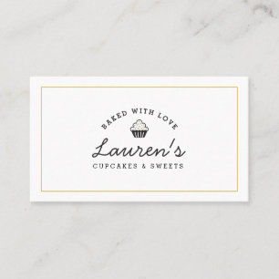 Tarjeta De Visita Logotipo de Panadería Retro Moderna para Hogar Cup