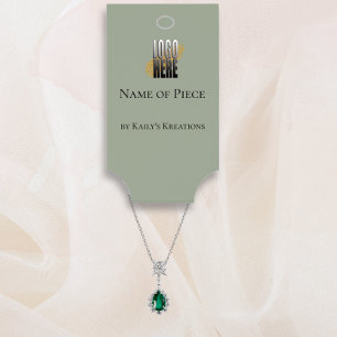 Tarjeta De Visita Logotipo de pantalla de pulsera colgante verde sag