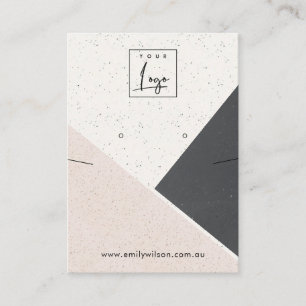 Tarjeta De Visita Logotipo de pantalla del collar de cerámica negra 