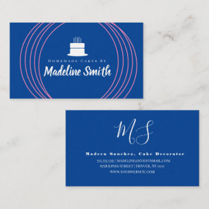 Tarjeta De Visita Logotipo de Pastelería Casera de Torta Moderna