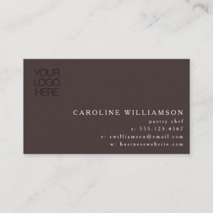 Tarjeta De Visita Logotipo de pastelero de repostería minimalista mo