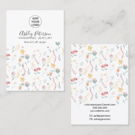Tarjeta De Visita Logotipo de patrón de floral editable multi stud e