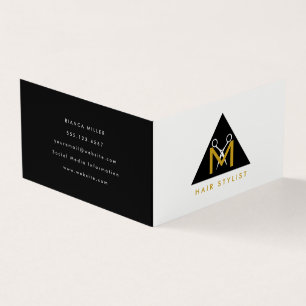 Tarjeta De Visita Logotipo de patrón de triángulo geométrico simple
