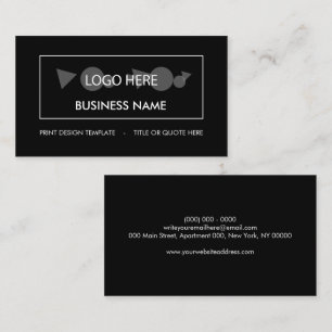 Tarjeta De Visita logotipo de pequeña empresa minimalista aquí