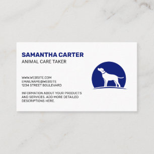 Tarjeta De Visita Logotipo de perro azul