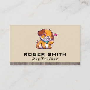Tarjeta De Visita Logotipo de perro con hueso