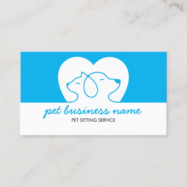 Tarjeta De Visita Logotipo de Perro y Gato (Anverso)