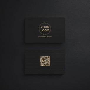 Tarjeta De Visita Logotipo de personalizado Código QR Minimalista mo