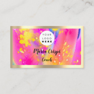 Tarjeta De Visita Logotipo de personalizado Código QR Oro rosa Medio