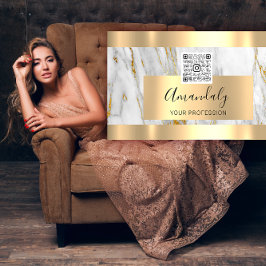 Tarjeta De Visita Logotipo de Personalizado de mármol dorado Código
