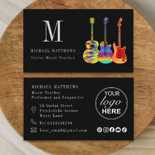 Tarjeta De Visita Logotipo de Personalizado de profesores de música 