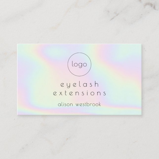 Tarjeta De Visita logotipo de personalizado extensiones holográficas (Anverso)
