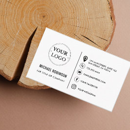 Tarjeta De Visita Logotipo de personalizado Iconos de medios sociale