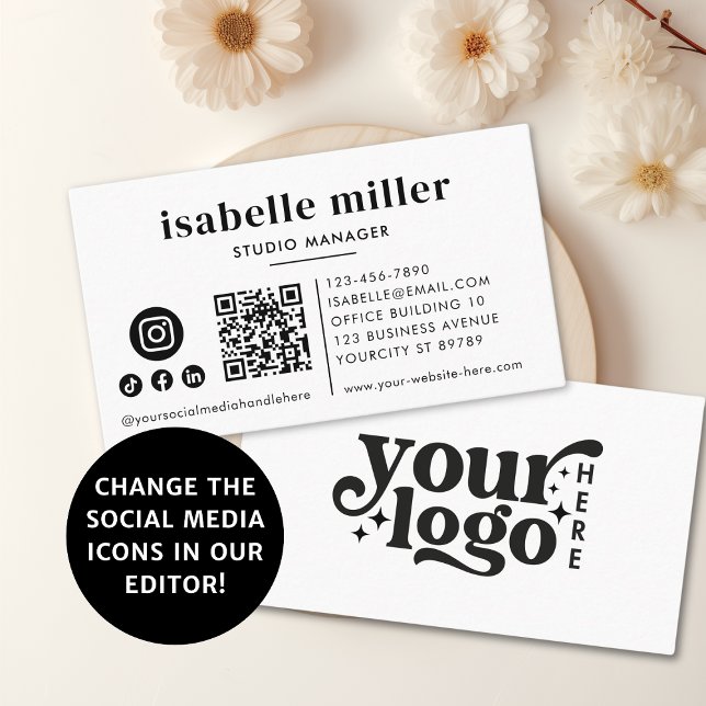 Tarjeta De Visita Logotipo de personalizado Iconos de medios sociale (Subido por el creador)