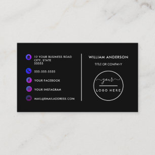 Tarjeta De Visita logotipo de personalizado iconos modernos minimali