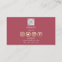Tarjeta De Visita Logotipo de personalizado Medios sociales Código Q