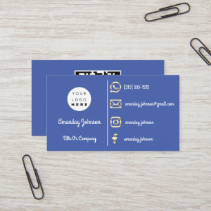 Tarjeta De Visita  Logotipo de personalizado Medios sociales Oro Có