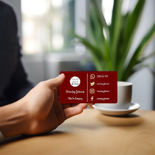 Tarjeta De Visita Logotipo de personalizado Medios sociales Oro Códi