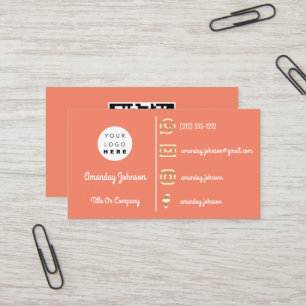 Tarjeta De Visita Logotipo de personalizado Medios sociales Oro QR C