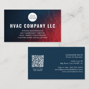 Tarjeta De Visita Logotipo de Personalizado moderno Código QR Calor