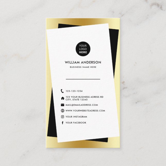 Tarjeta De Visita Logotipo de Personalizado moderno Iconos de medios