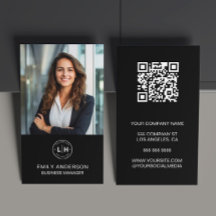 Logotipo de Personalizado negro moderno QR Photo B