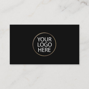 Tarjeta De Visita Logotipo de personalizado   negro profesional