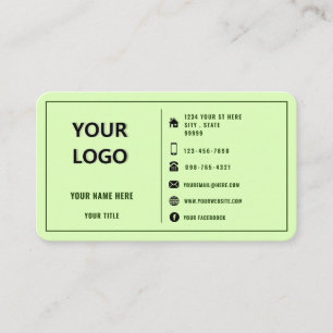 Tarjeta De Visita Logotipo de personalizado Nombre comercial Persona