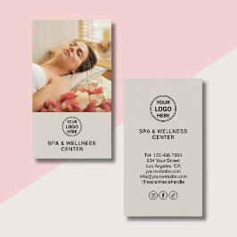Tarjeta De Visita Logotipo de personalizado Photo Social Media Spa W